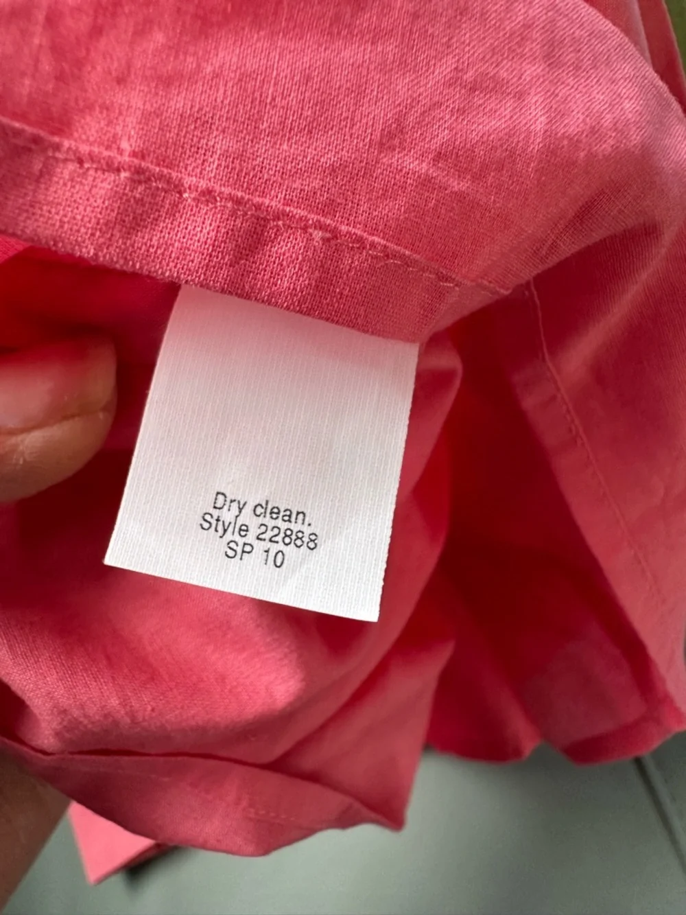 J. Crew Coral Pink Smocked Neck Shift Dress - Picture 6 of 6